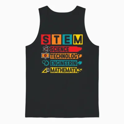Stem Science Technology Engineering Mathematics Unisex Tank Top - Black