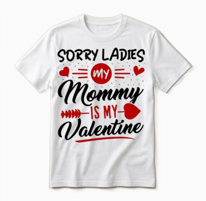 Valentines Day Shirt for Teen Boys Unisex T-Shirt in White