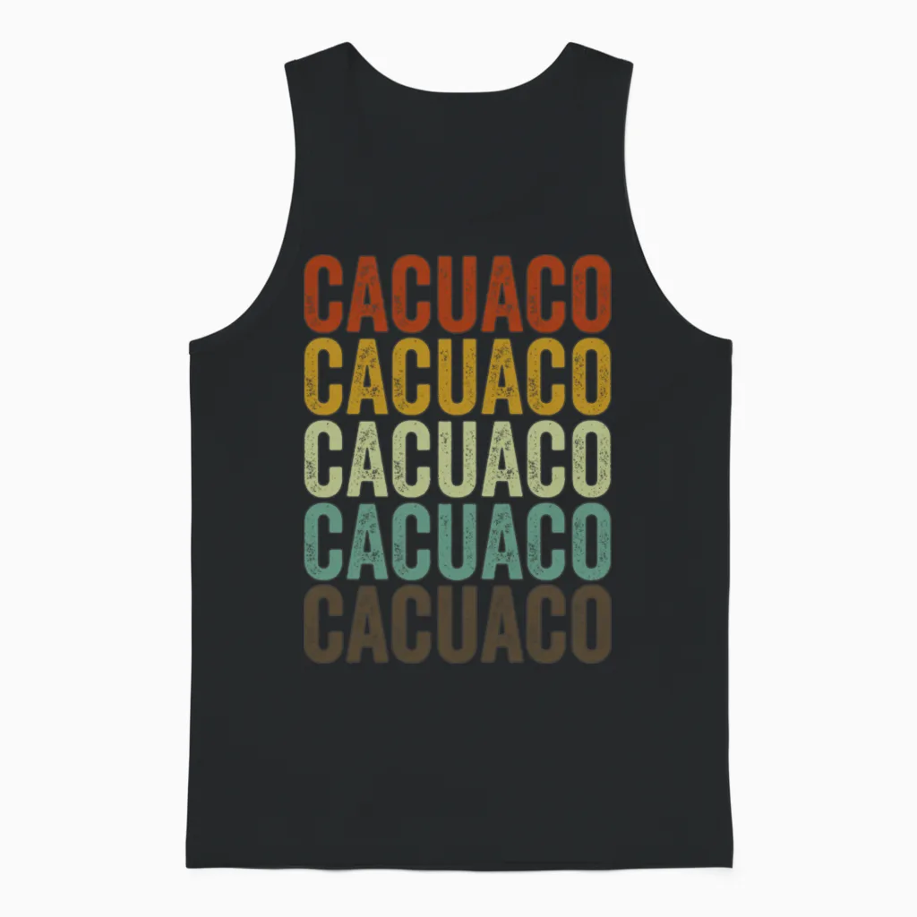 Cacuaco Angola Retro Vintage Unisex Tank Top - Black