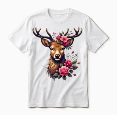 Deer T-Shirt Women's Costume Shirt Dirndl Shirt Costume T-Shirt, Black, S Unisex T-Shirt - White