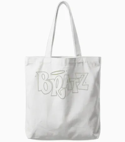 Bratz Pink Classic Logo Tote Bags - White