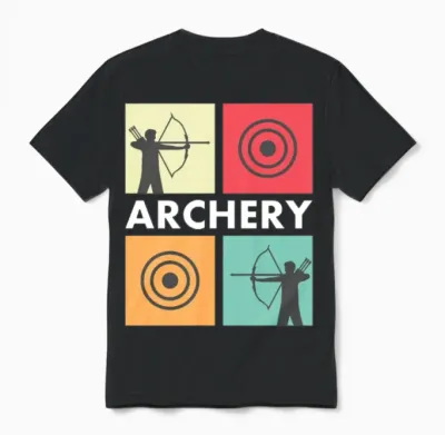 Archery - Vintage Retro Unisex T-Shirt - Black