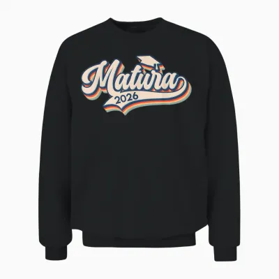 Matura 2026 Maturanten Vintage Matura Abschluss Unisex Sweatshirt - Black