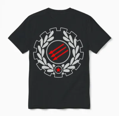 Rash Iron Front Emblem Unisex T-Shirt - Black