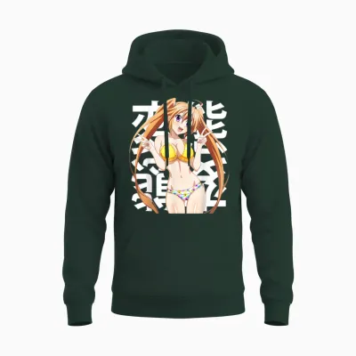 Anime Japonais Lewd Waifu Otaku Cosplay Weeb Manga Unisex Hoodie - Forest
