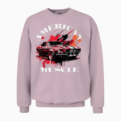 Klassisches Amerikanisches Muscle-Car Unisex Sweatshirt - Light Pink