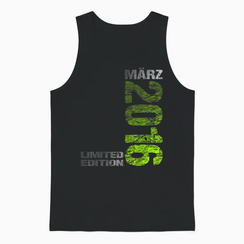 March 2016 Boy Girl 9th Birthday Limited Edition 9 T-Shirt, Black, S Unisex Tank Top in Black