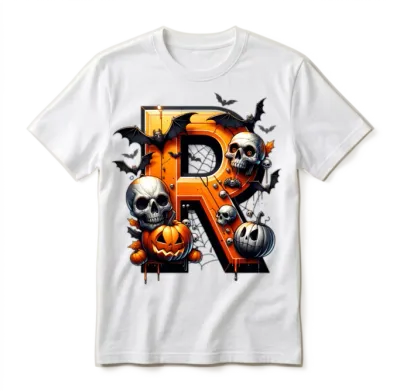 Letter R Alphabet Unisex T-Shirt - White