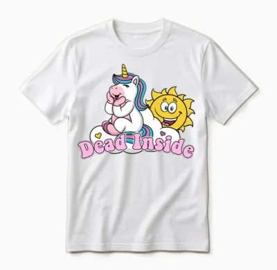 Dead Inside Kawaii Unisex T-Shirt - White