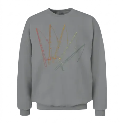 Retro Fishing Rods Unisex Sweatshirt - Sport Grey
