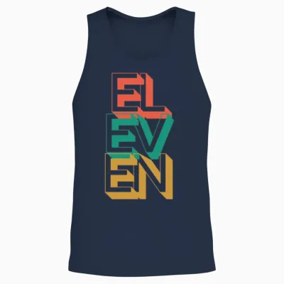 Retro Eleven Unisex Tank Top - Navy