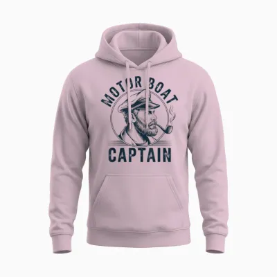 Motor Boat Captain Unisex Hoodie - Light Pink