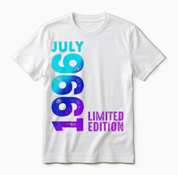 Juillet 1996 Année 1996 Rétro 1996 Vintage édition Limitée Unisex T-Shirt in White