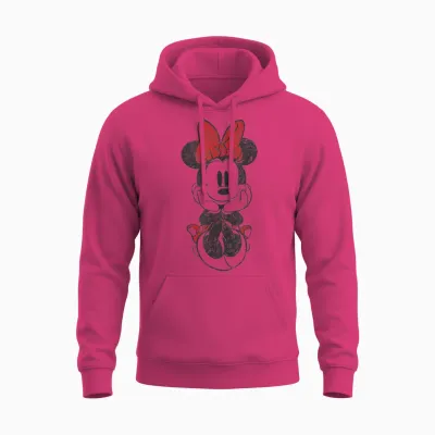 Disney Mickey and Friends Minnie Mouse Vintage Sitting Unisex Hoodie - Heliconia