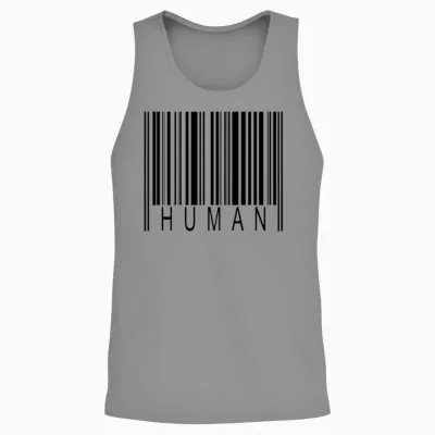 Human Barcode Unisex Tank Top - Sport Grey