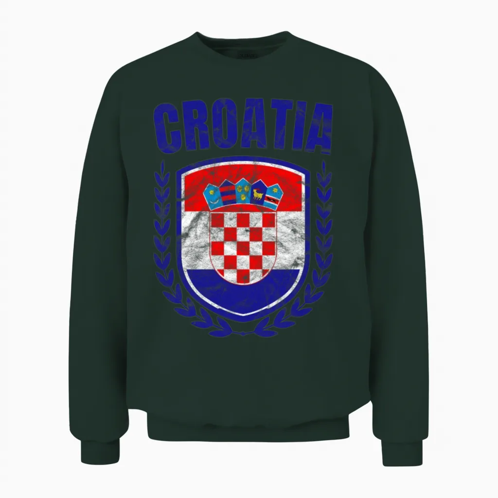 Croatia Unisex Sweatshirt in Forest