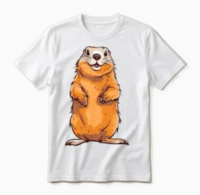 Groundhog Marmot for a Marmot Lover Groundhog Fan Unisex T-Shirt - White