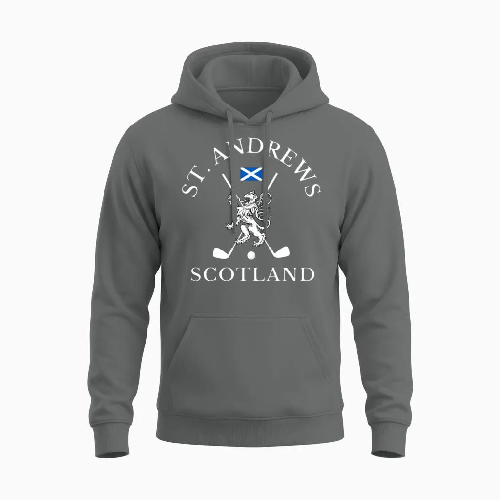 St Andrews Scotland Golf Fan Unisex Hoodie in Graphite Heather