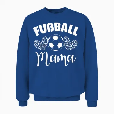 Football Mama T-Shirt, Black Unisex Sweatshirt - Royal