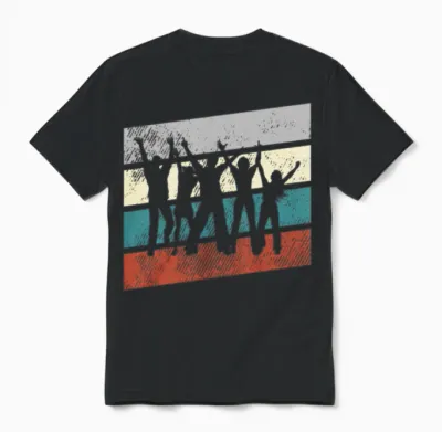 Dancing Retro Unisex T-Shirt - Black