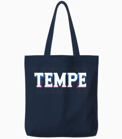 Retro - Tempe Tote Bags - Navy