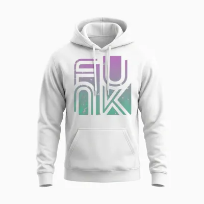 Funk Retro Unisex Hoodie - White