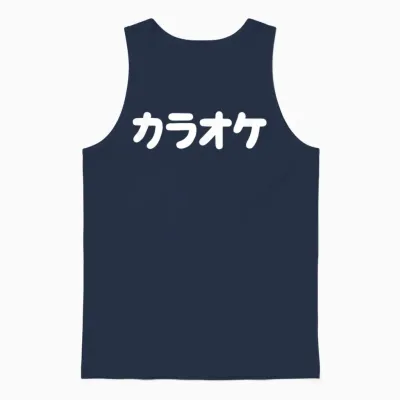 Japanisch Es Sagt "karaoke" Katakana Tokyo Japan Unisex Tank Top - Navy