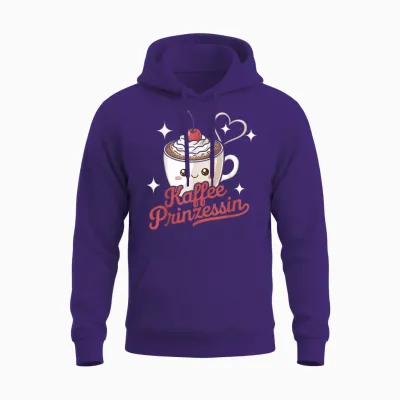 Kaffee Prinzessin Frauen Kaffeetrinker Sprüche Unisex Hoodie - Purple