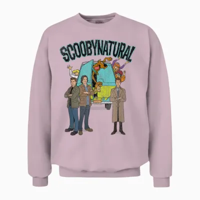 Scooby-Doo Scoobynatural Supernatural Mystery Ride Unisex Sweatshirt - Light Pink