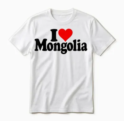 I Love Heart Mongolia Mongolia Culture Mongolienne Unisex T-Shirt - White