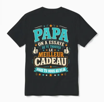 Dad Gift Humour Father's Day Unisex T-Shirt - Black