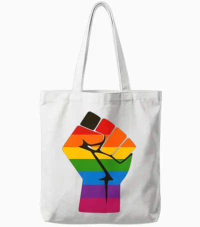 Blm Pride Fist Tote Bags - White