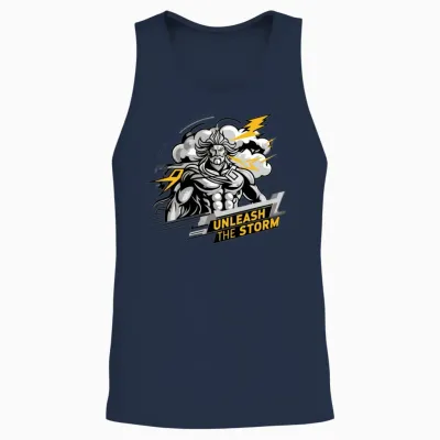 Thunder God Unisex Tank Top - Navy