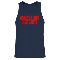 Ashes to Ashes Dust to Dust Unisex Tank Top - Navy – 2