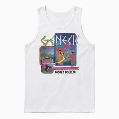 Genesis Rock Music Band World Tour 78 Unisex Tank Top - White