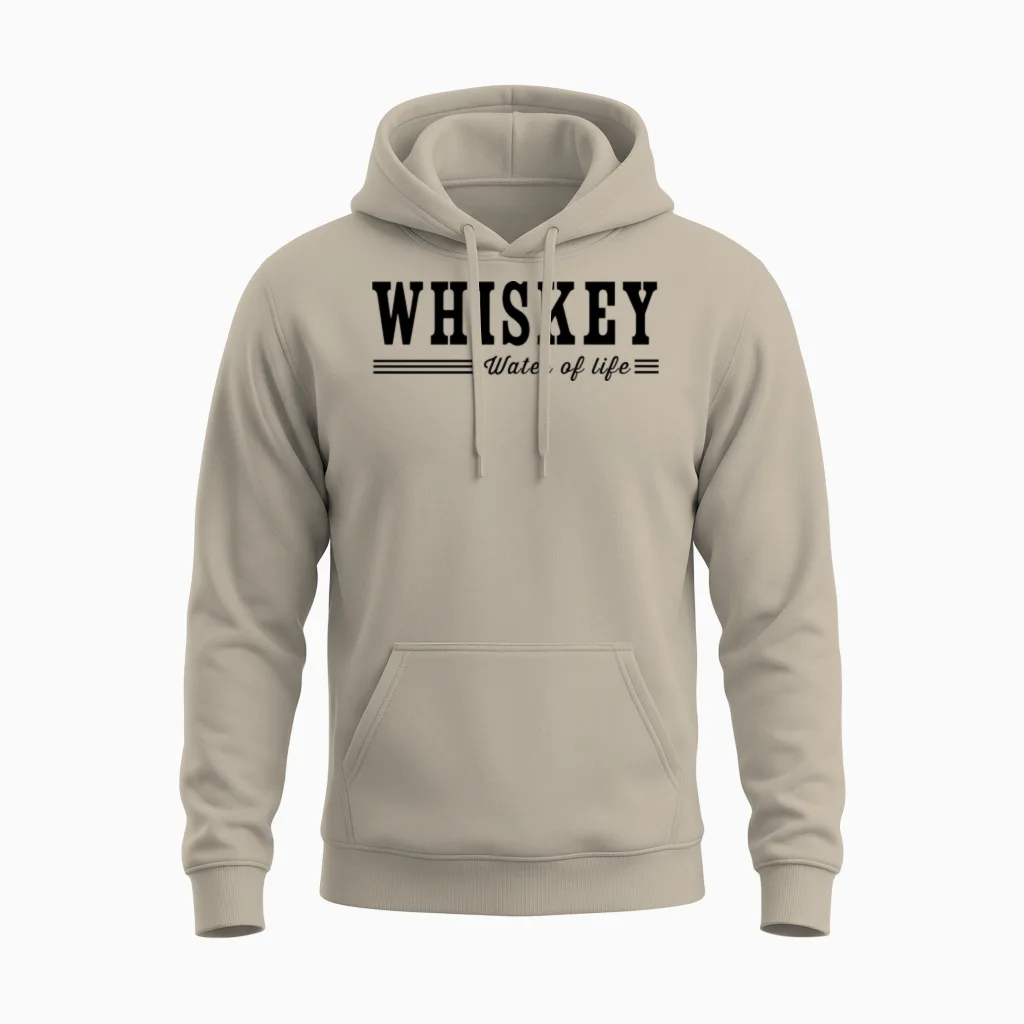 Whiskey. Water of Life Wine & Beer Gift Unisex Hoodie in Sand