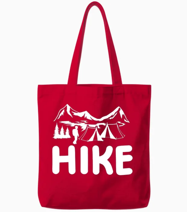 Camping Hike Hiking Tote Bags in Red
