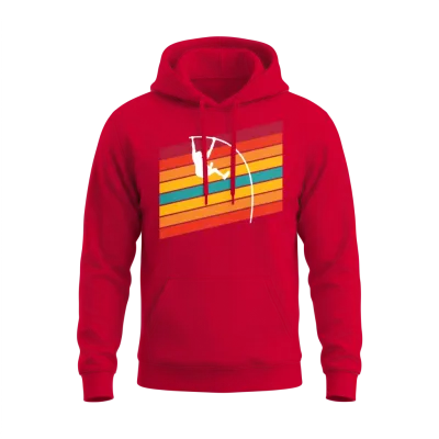 Retro Pole Vault for Pole Vault Athletes Unisex Hoodie - Red