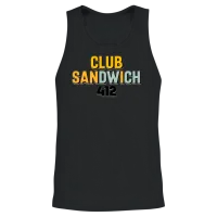 Club Sandwich Retro Unisex Tank Top - Black – 2