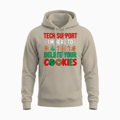 Tech Support Christmas Cookies Women Men Funny Christmas Unisex Hoodie - Sand