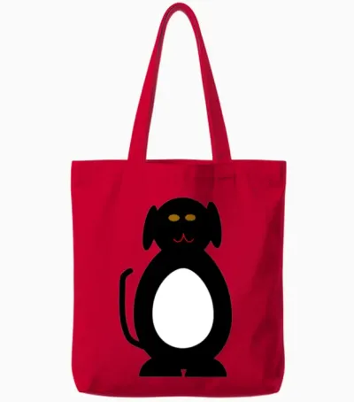 Bw Dog Tote Bags - Red