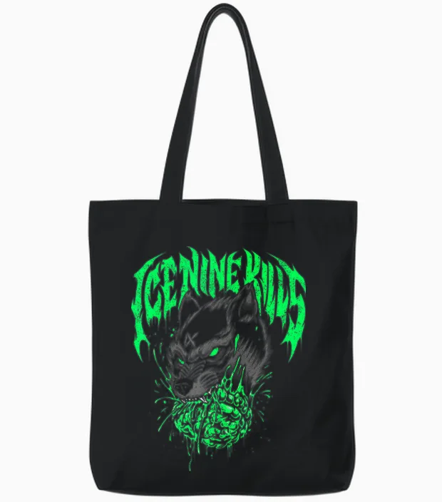 Ice Nine Kills Panther Tote Bags in Black
