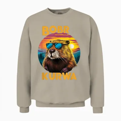 Bobr Kurwa Lustiger Biber Meme Bóbr Bober Kurwa Unisex Sweatshirt - Sand