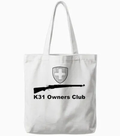 K31 Owners Club Swiss, Gewehr 7,5 K11, Schweiz, Schmidt Tote Bags - White