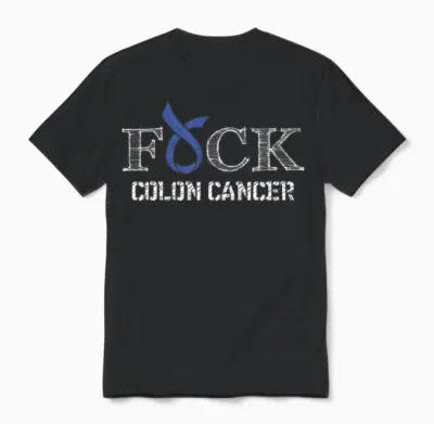 F+ck- Colon Cancer Awareness Ribbon Unisex T-Shirt - Black