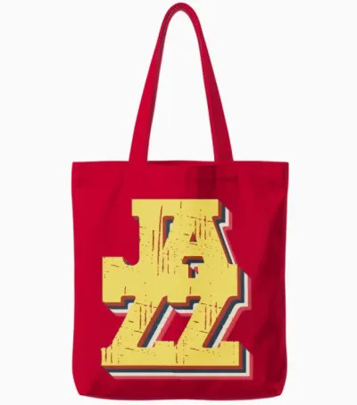 Jazz Retro Vintage Tote Bags - Red