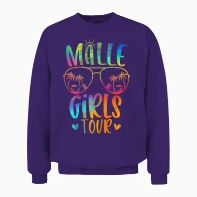 Women's Malle Girls Tour Girls' Evening Mallorca Party Holiday Unisex Sweatshirt - Purple