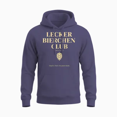 Lecker Bierchen Club Unisex Hoodie - Heather Sport Dark Navy