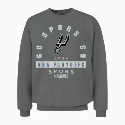 Nba 2026 Playoffs Mantra Spurs Over the Rainbow Unisex Sweatshirt - Graphite Heather