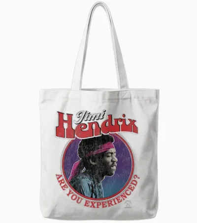 Offizielles Jimi Hendrix Are You Experienced Retro Rock Langarmshirt Tote Bags - White